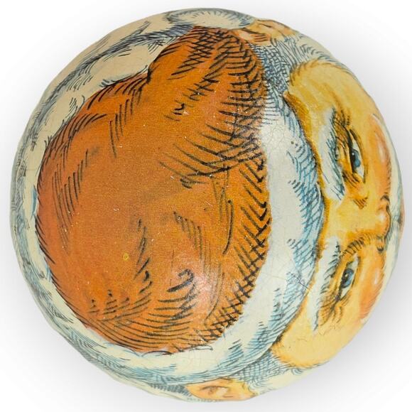 VTG Bristol Ware Santa Roly Poly tin container 6" x 7" - Picture 10 of 10